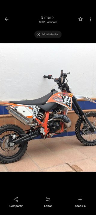 KTM 65sx Malcor Naranja/Blanca Motocross