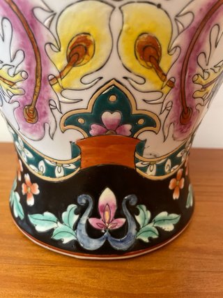 Jarrón Chino Porcelana Grande-pintado a mano