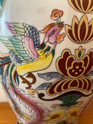 Jarrón Chino Porcelana Grande-pintado a mano