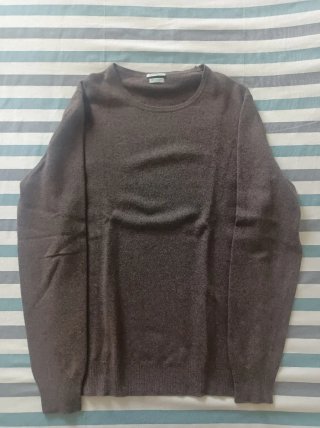 Maglione Benetton marrone lana merino
