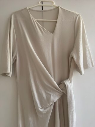 Vestido Massimo Dutti Beige Nudo Largo talla 38