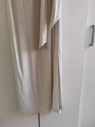 Vestido Massimo Dutti Beige Nudo Largo talla 38
