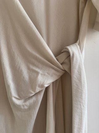 Vestido Massimo Dutti Beige Nudo Largo talla 38