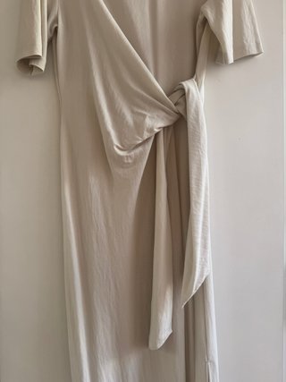 Vestido Massimo Dutti Beige Nudo Largo talla 38