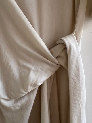 Vestido Massimo Dutti Beige Nudo Largo talla 38