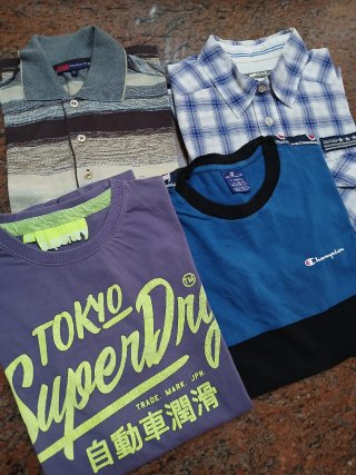 Set 4 Capi Uomo Tg. S Mix Brand, + 2 omaggi