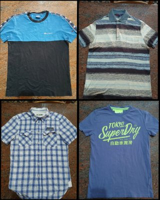Set 4 Capi Uomo Tg. S Mix Brand, + 2 omaggi