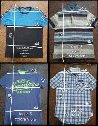 Set 4 Capi Uomo Tg. S Mix Brand, + 2 omaggi