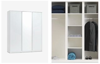 Armario VEDDE Blanco y Gris