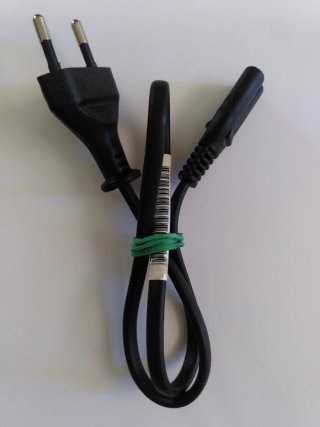 Cable alimentación C a C1 (Negro 45 cm).