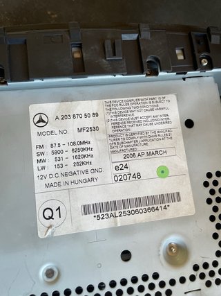 Radio Mercedes-Benz MF2850 CD MP3