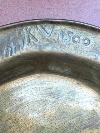 Plato decorativo bronce antiguo