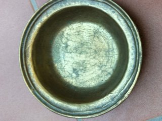 Plato decorativo bronce antiguo