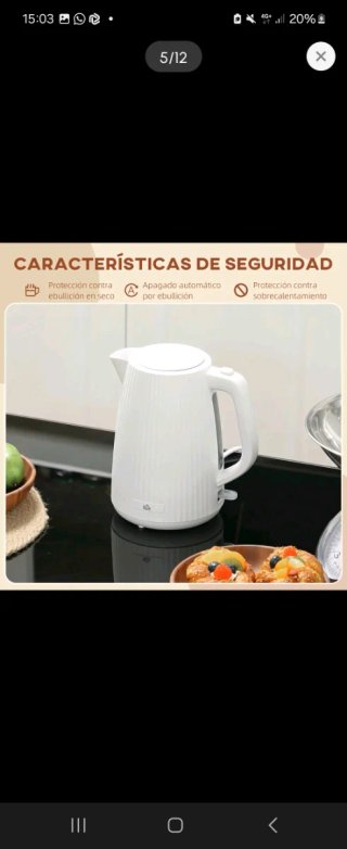 Hervidor eléctrico blanco