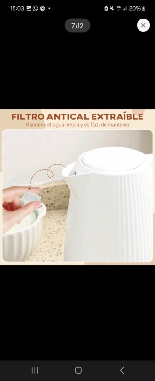 Hervidor eléctrico blanco