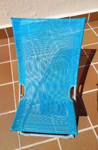 Silla de Playa Azul y Plateada
