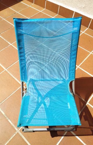 Silla de Playa Azul y Plateada