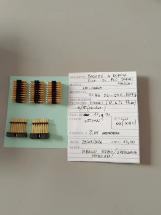 Basetta doppia fila pin placcati oro