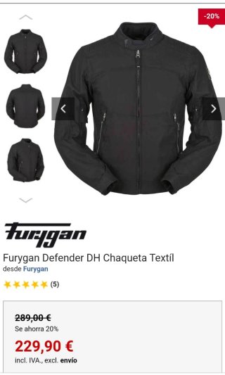 Chaqueta de Cordura Negra