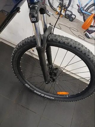 Bicicleta eléctrica montaña 29" Rockrider E-Expl 140 azul