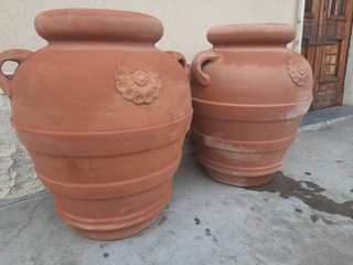 Coppia di Orci anfore giare Toscane in terracotta
