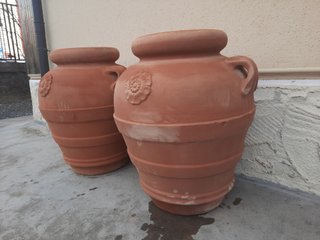 Coppia di Orci anfore giare Toscane in terracotta
