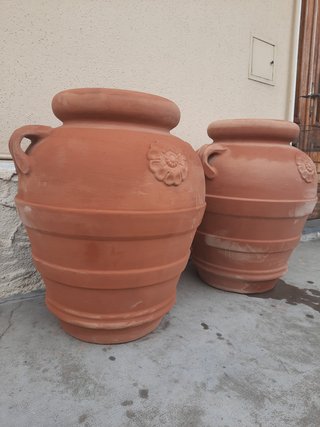 Coppia di Orci anfore giare Toscane in terracotta