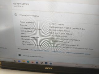 Acer Swift 93jnv 8 GB RAM 256 GB SSD3 años antigüe