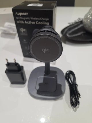 Cargador Inalámbrico Augnner Qi2 con Refrigeración