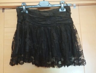 Falda corta de tul negra Talla S