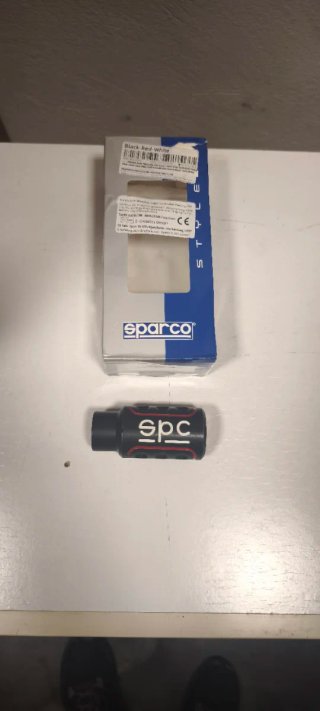 Pomo Cambio Deportivo Sparco Negro-Rojo-Blanco