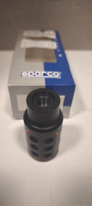 Pomo Cambio Deportivo Sparco Negro-Rojo-Blanco