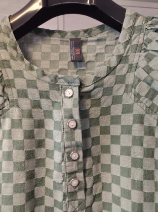 Vestido verde cuadros talla M