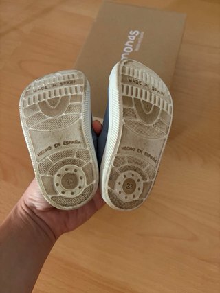 Zapatos niño azul tela 2 velcros