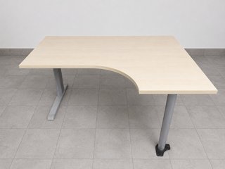 Silla de oficina piel beige giratoria