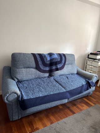 Sofá Cama 3 Plazas Azul