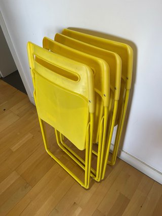 4 Sillas Plegables Amarillas Ikea