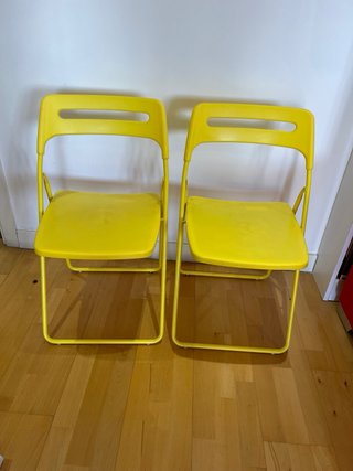 4 Sillas Plegables Amarillas Ikea