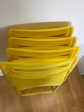 4 Sillas Plegables Amarillas Ikea