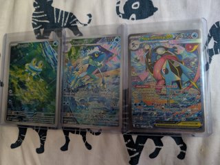 Lote Cartas Pokémon: Froakie, Frogadier, Mega-Gren