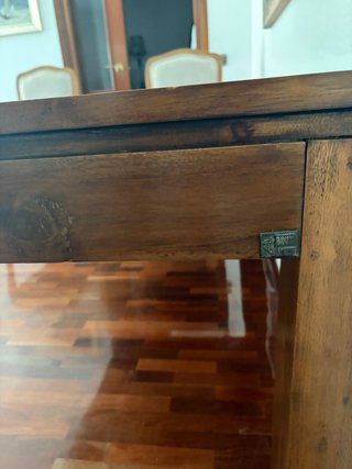 Mesa de comedor de madera extensible