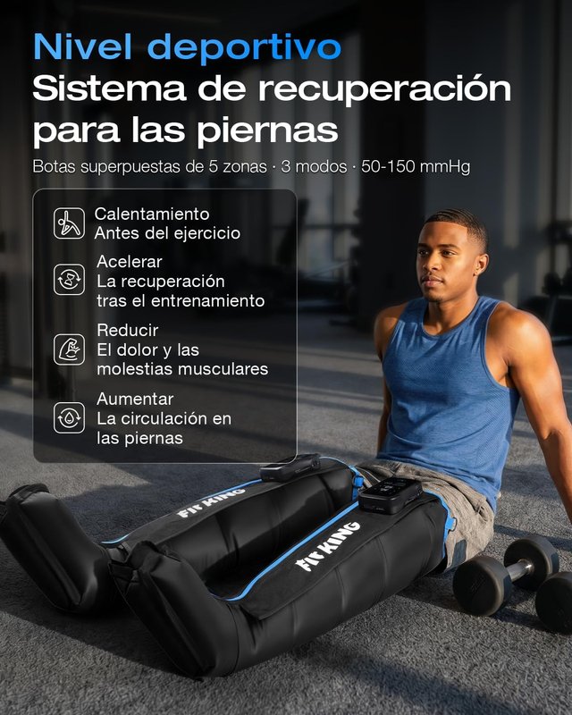 FIT KING Stivali Presoterapia Senza Fili Taglia L
