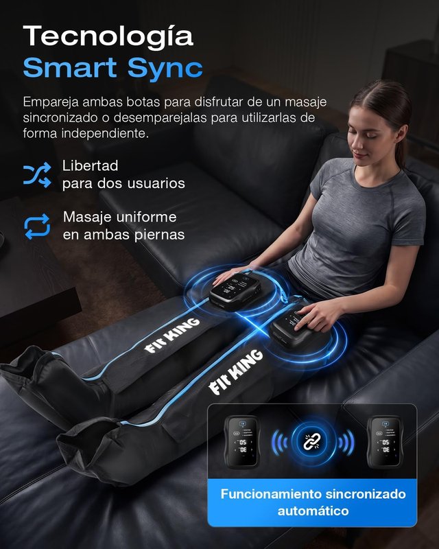 FIT KING Stivali Presoterapia Senza Fili Taglia L