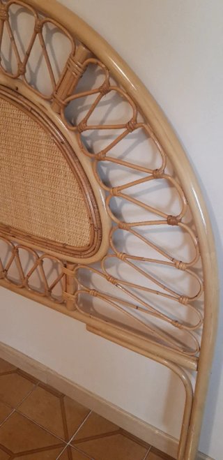 Cabecero bambú y mimbre cama 90/105.