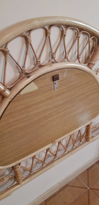 Cabecero bambú y mimbre cama 90/105.