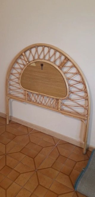 Cabecero bambú y mimbre cama 90/105.