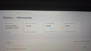 Surface Pro 9 i7 16GB/256GB Español