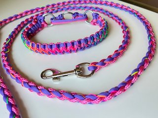 Guinzaglio per cani intrecciato a mano