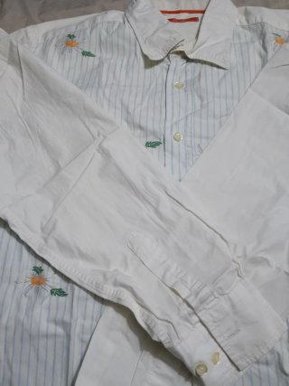 Camisa Facconable Hombre Azul/Blanco