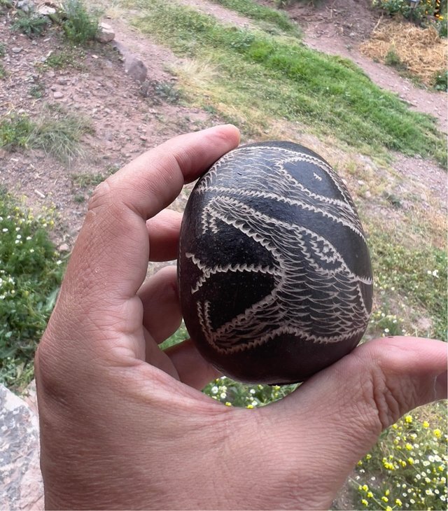 Sonaja huevo maraca shipibo mediana